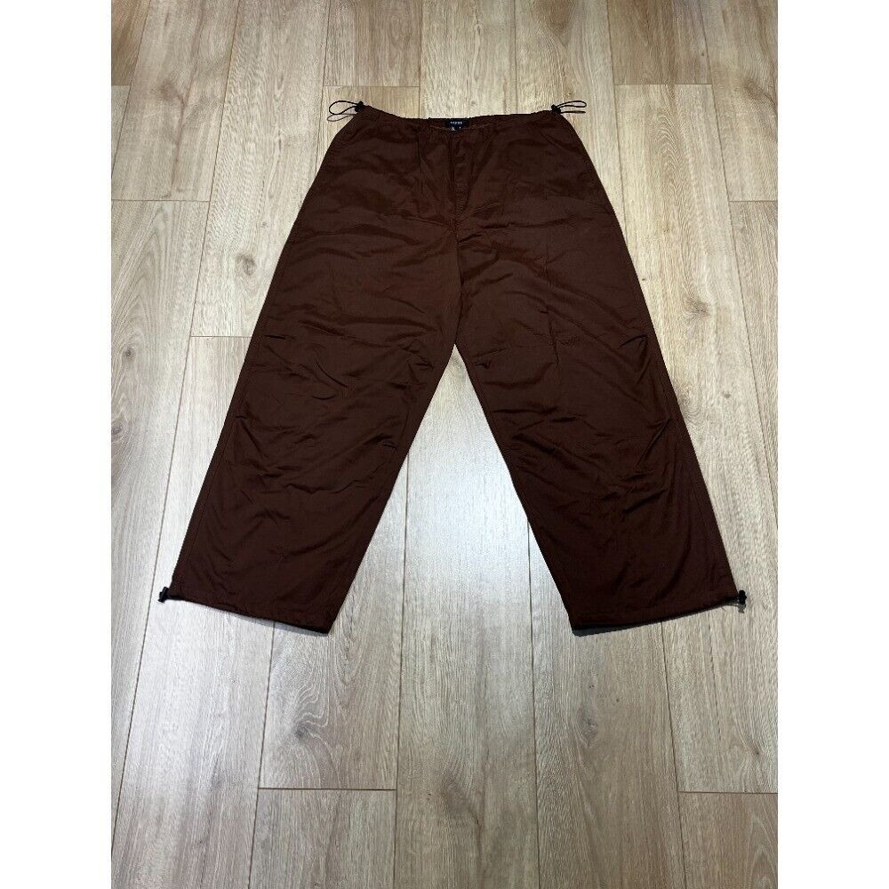 Forever 21 Wide Leg Lounge Pants Womens Size M Drawstring Waist‎ Brown Casual